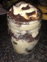 Banana pudding chocolate CAKE jar